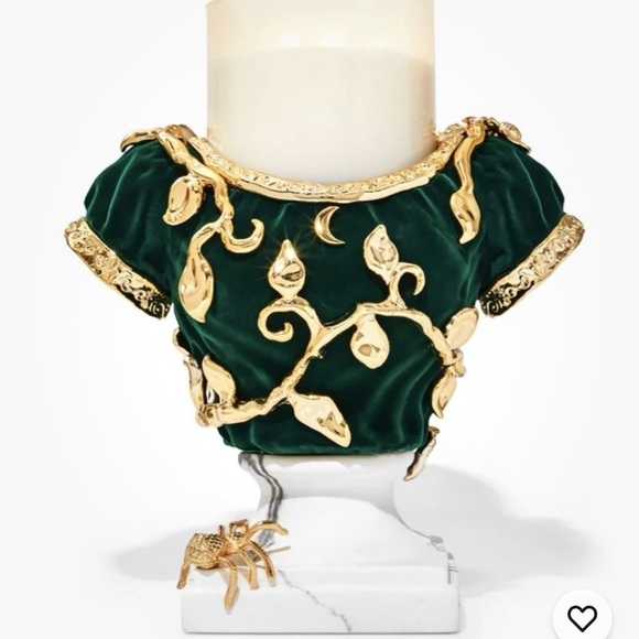 Bath & Body Works Other - Bath & Body Works HEADLESS BUST 3-Wick Candle "Marble" Pedestal HALLOWEEN Green